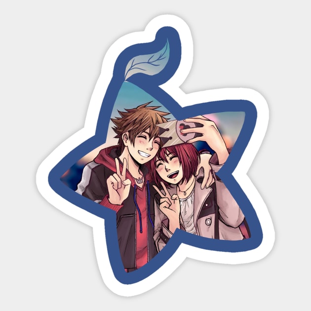 Sora and Kairi Sticker by hallstheien